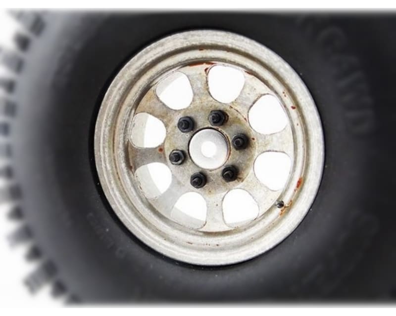 Raw Steel 1.9 Beadlock 6-Lug Wagon Wheels 12mm Hex (4)