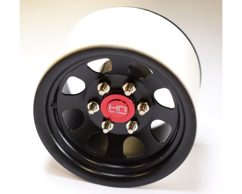 Black Steel 2.2 Beadlock 6-Lug Wagon Wheels 12mm Hex (4)