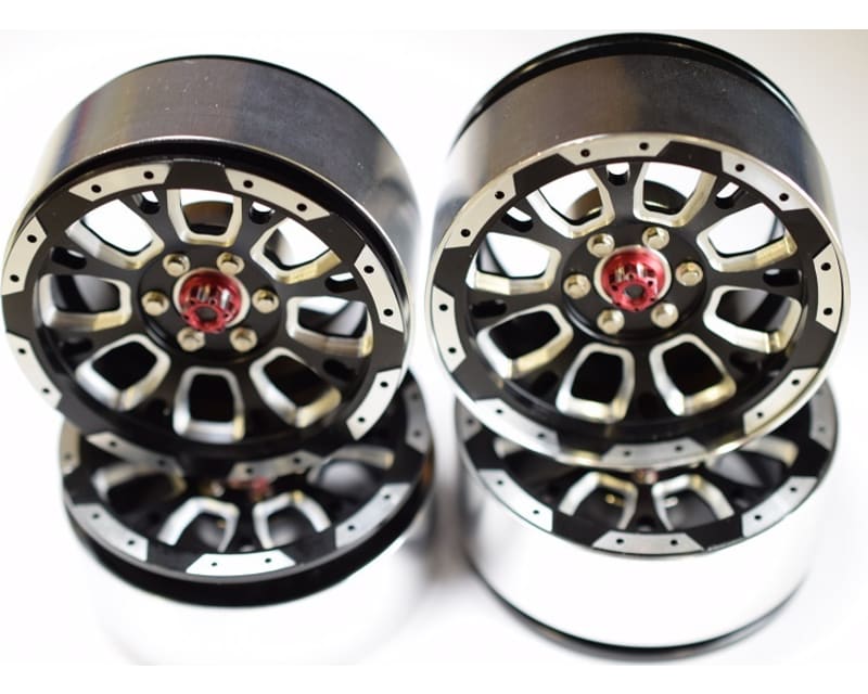 Aluminum Billet 2.2 Beadlock Wheels W/ 12mm Hex (C-Style)(4)