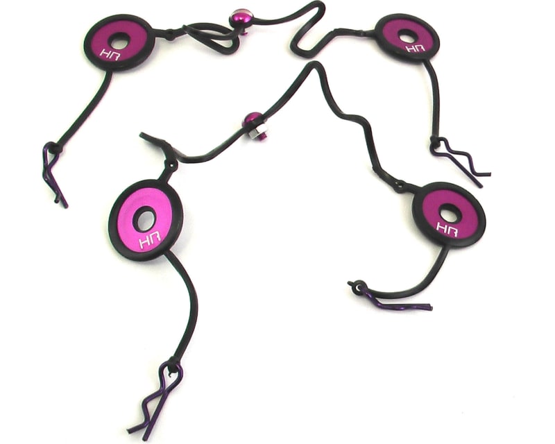 Body Clips with Fastened Rubber Leash and Body Washer (Purple)