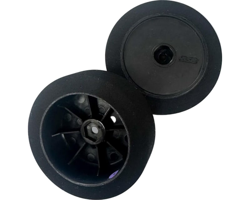 1/10 BSR 2.4 Front Pre-Mounted Foam Buggy Tires Blue Compound
