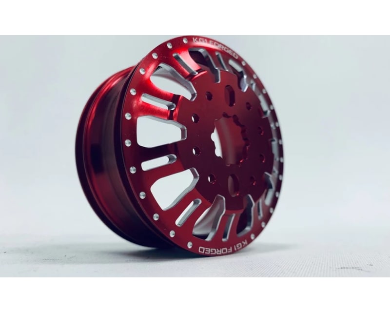 Kg1 Kd004 Duel Rear Dually Wheel Red Anodized 2 pieces