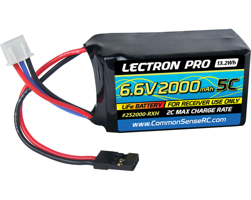 Lectron Pro 6.6v 2000mah 5c Life Receiver Hump Pack Battery