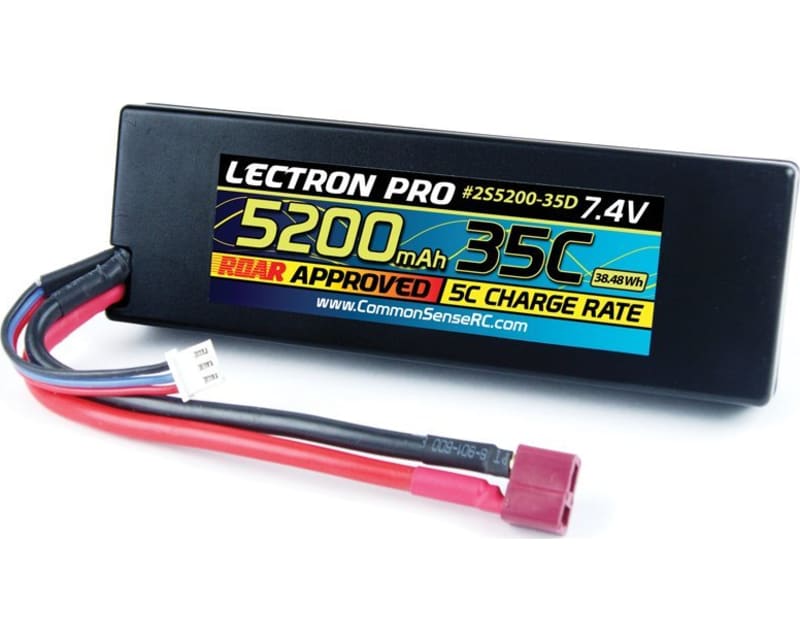 Lectron Pro 7.4v 5200mah 35c LiPo Battery T-Plug Style Connector photo