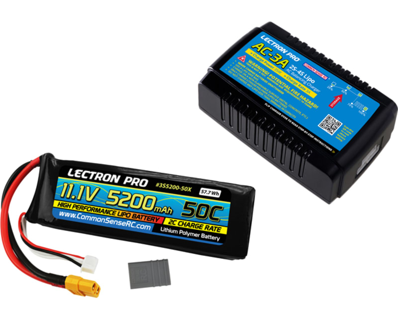 AC-3A Charger + 1 x 11.1V 5200mah 50C w/ XT60