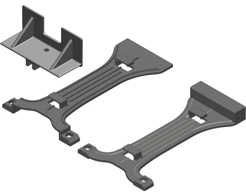 Tap to zoom Battery Brace - 2s-3s - Composite - 1 Set: Mammoth Moxoo Trito