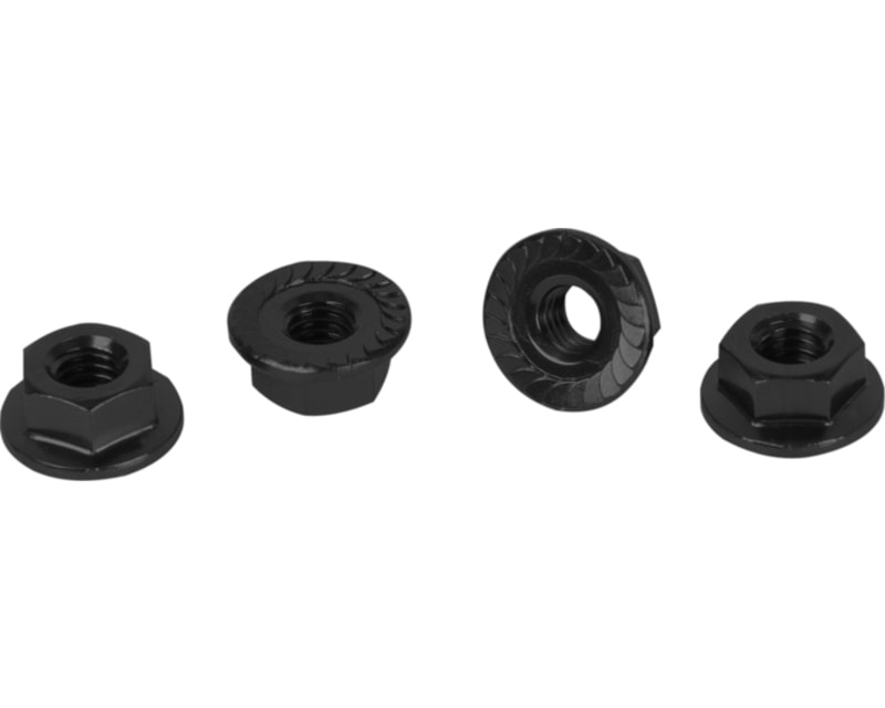 Core RC - Serrated Alloy M4 Nuts - Black - pk4 photo