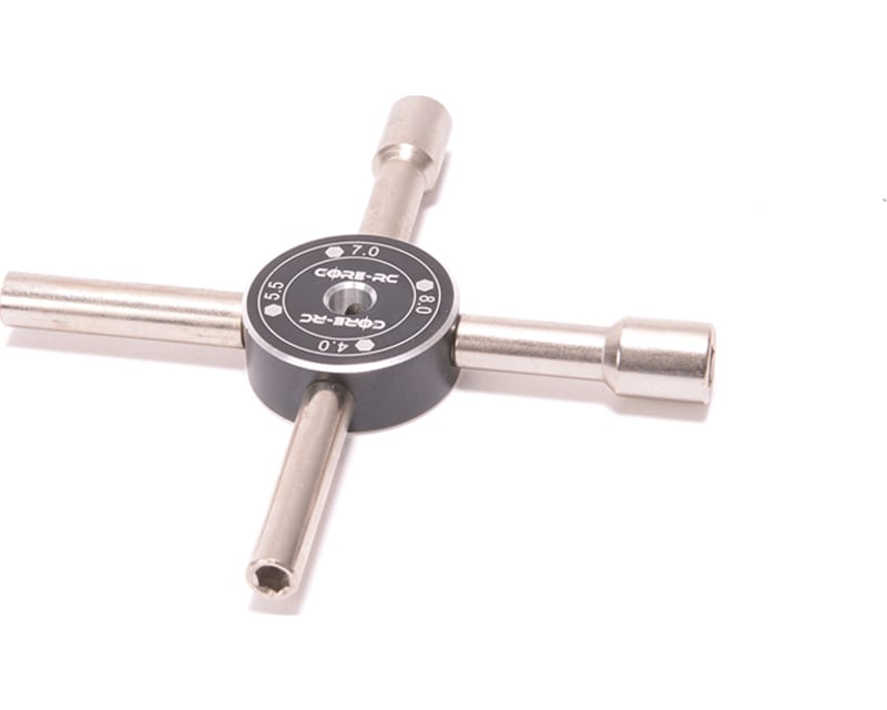 Tap to zoom CORE RC 4 Way Wrench Large 4.0 5.5 7.0 8.0mm