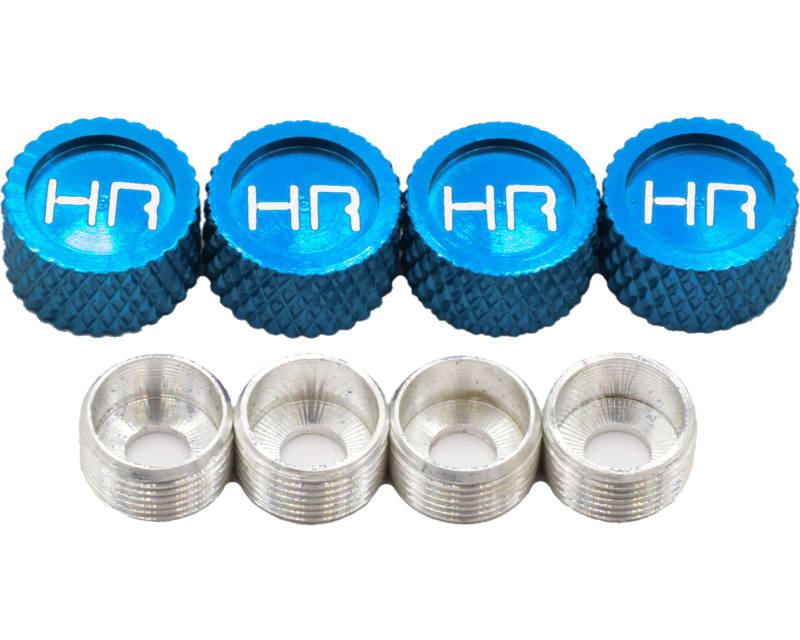 Tap to zoom discontinued Blue Aluminum M4 Screw Head Caps and Washers (4)