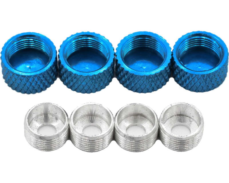 Tap to zoom discontinued Blue Aluminum M4 Screw Head Caps and Washers (4)