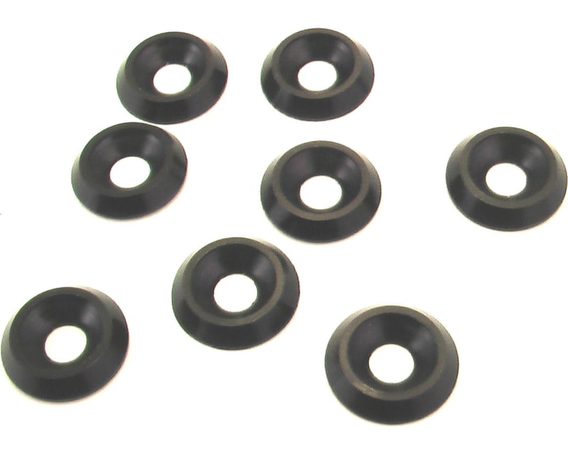 discontinued Black Aluminum 4mm Countersunk Washer (8)