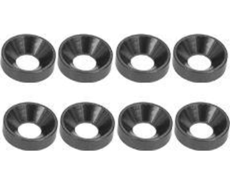 discontinued Gunblack Aluminum 3mm Countersunk Washer (8)