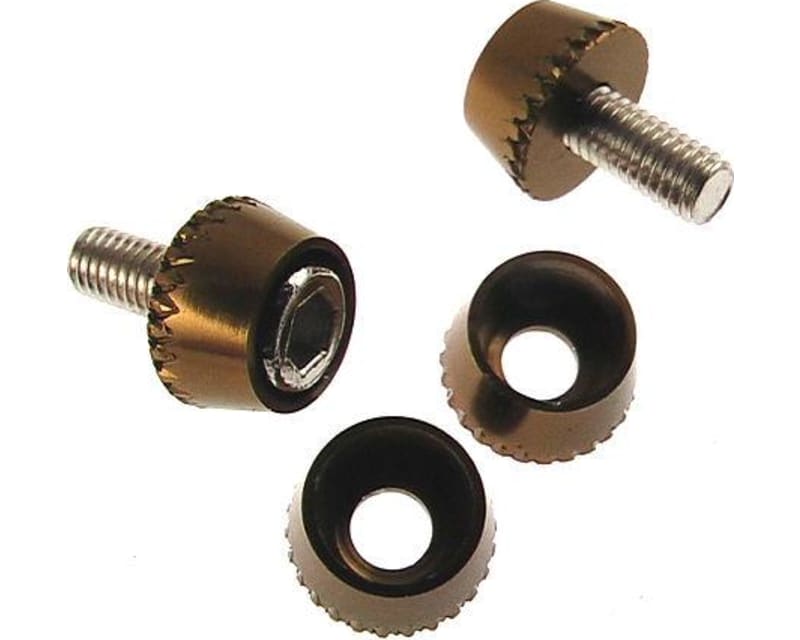 Gunmetal Aluminum 3mm Conical Washers (4)