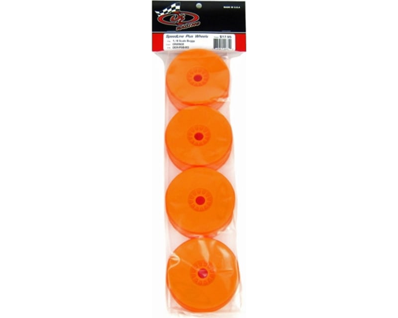 Speedline Plus Wheels for 1/8 Buggy / Orange
