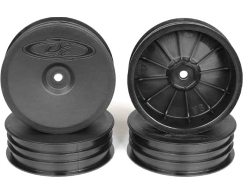 Slim Speedline Buggy Wheels for B6/B6D/RB6 Front Black 4 pieces