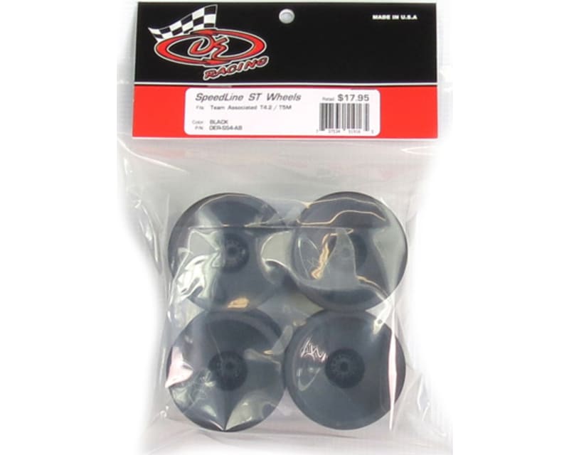 Speedline St Wheels for Asc T6.1 Et410 / Black / 4 pieces