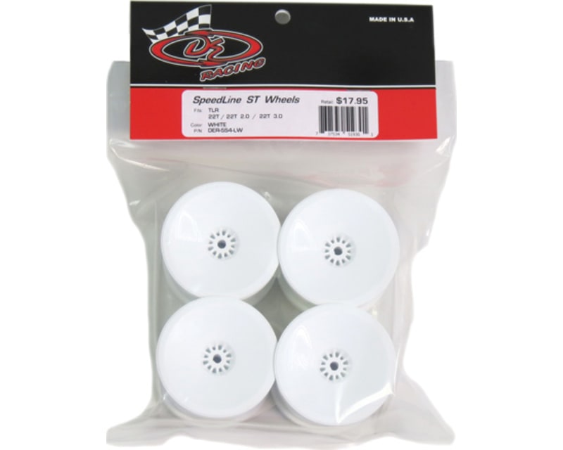 Speedline ST Wheels for TLR 22T / WHITE / 4 pieces