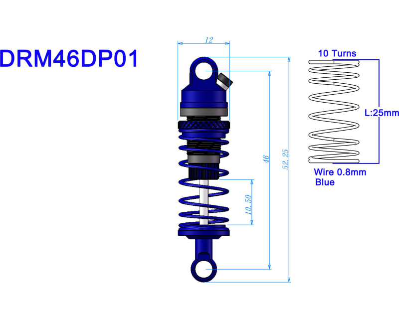 Aluminum Front Threaded Shock set Mini Drag