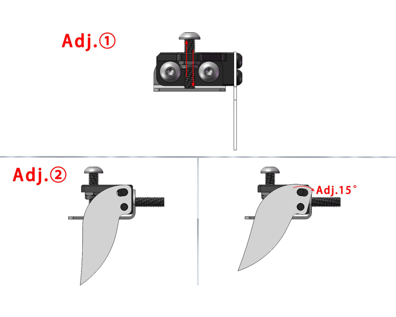 Aluminum Trim Tab / Fin Adjusters (2) Disrupter
