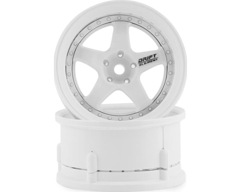Drift Element 5 Spoke Drift Wheels (Triple White) (2)