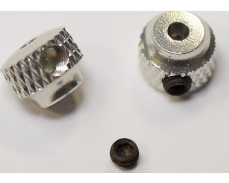 Silver alum. knurled collar (2)