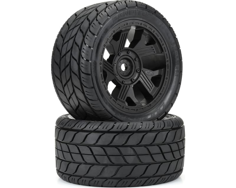 1/6 Bandito 2.0 F/R 5.7 Monster Truck Tires MTD 24mm Blk Ripper photo