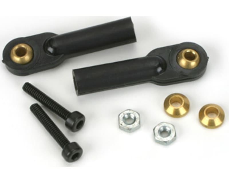 Swivel Ball Link w/Hrdwr Black 4-40 (2)