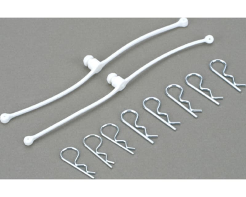 Silver bent Body Clips 25.4mm long 1.3mm wire (8)