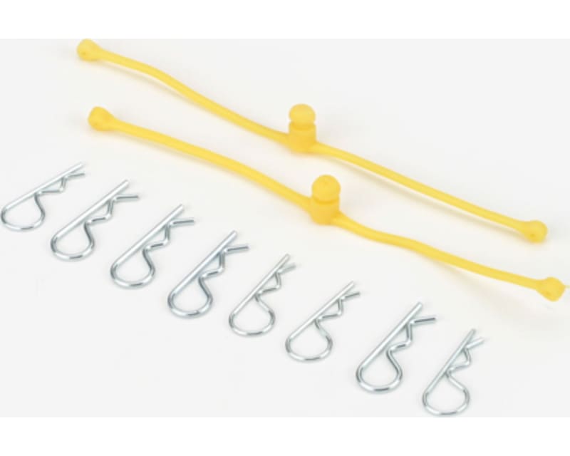 Silver Body Clips 25.4mm long 1.3mm wire (6)