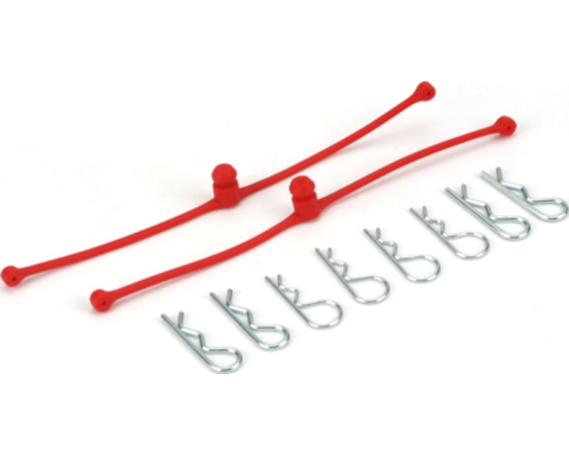 Silver Body Clips 25.4mm long 1.3mm wire (6)