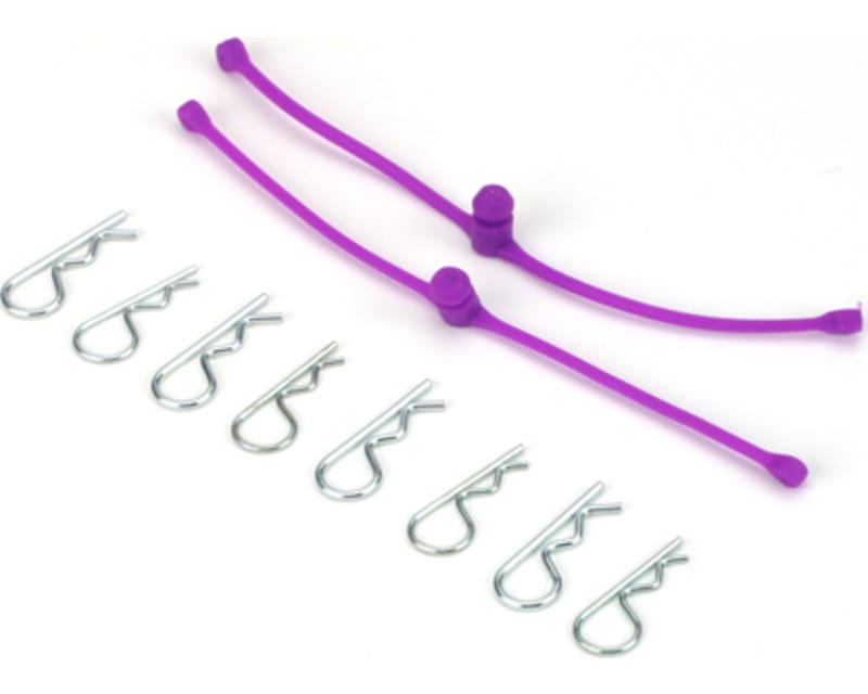 Silver Body Clips 25.4mm long 1.3mm wire (6)