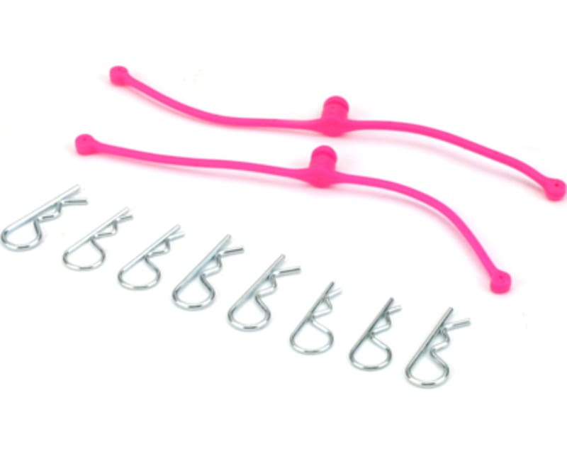 Silver Body Clips 25.4mm long 1.3mm wire (6)