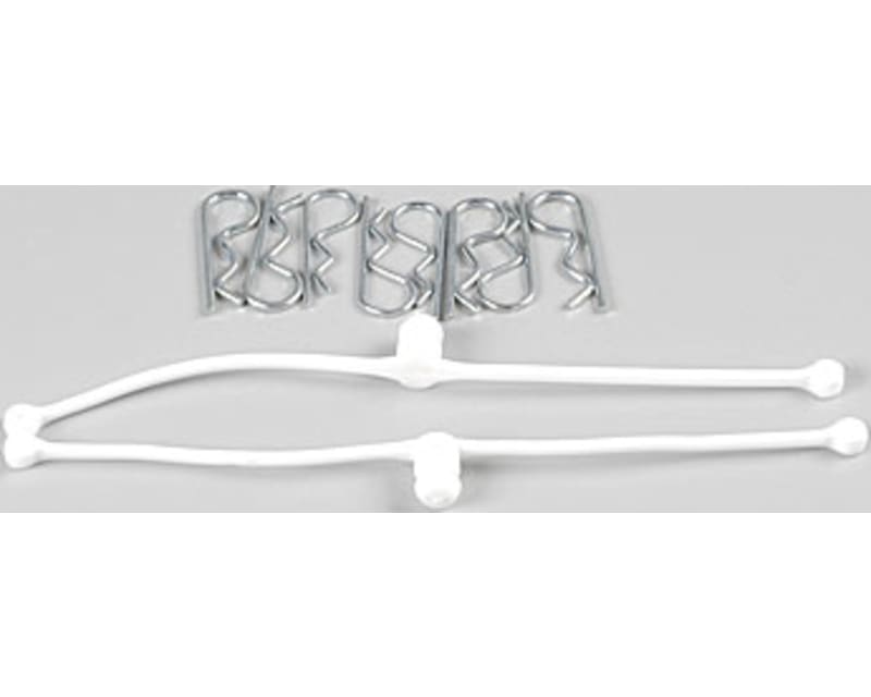 Silver bent Body Clips 25.4mm long 1.3mm wire (8)