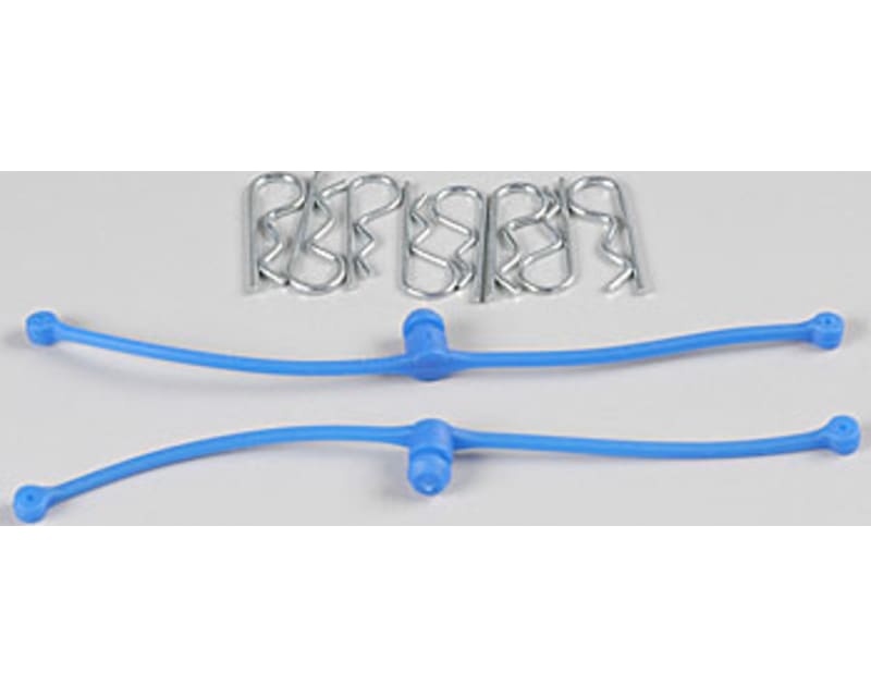 Blue Body Clips 25.4mm long 1.3mm wire (8)