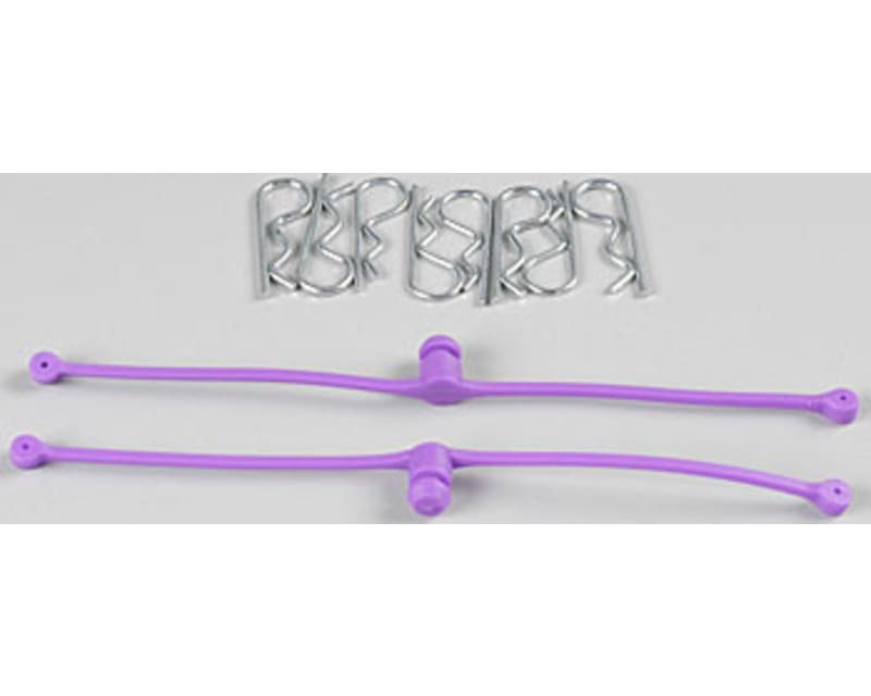 Silver Body Clips 25.4mm long 1.3mm wire (6)