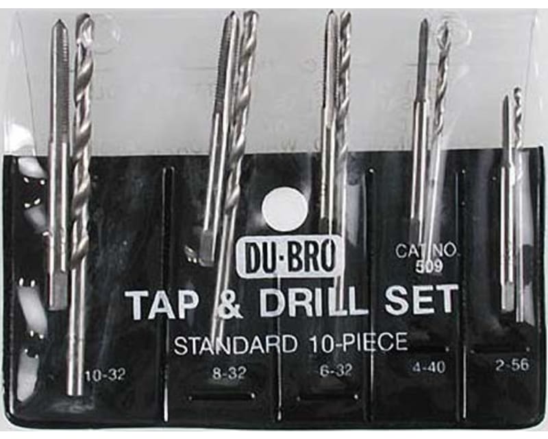 10pc Standard Tap & Drill Assorted