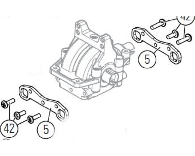 Front Lower Arm Hinge Pin Brace Set ECX 4wd