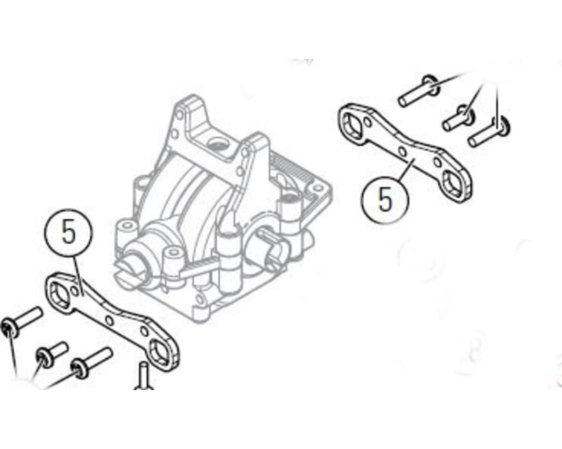 Rear Lower Arm Hinge Pin Brace Set ECX 4wd