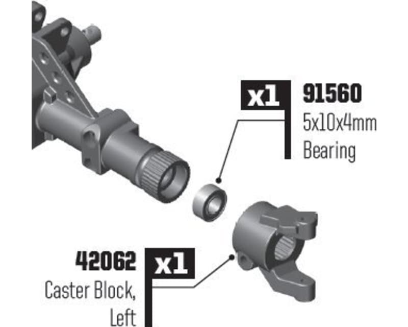 Brass 29 g Caster Block for Element Enduro