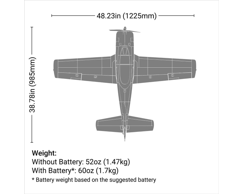 T-28 Trojan 1.2m BNF Basic with Smart
