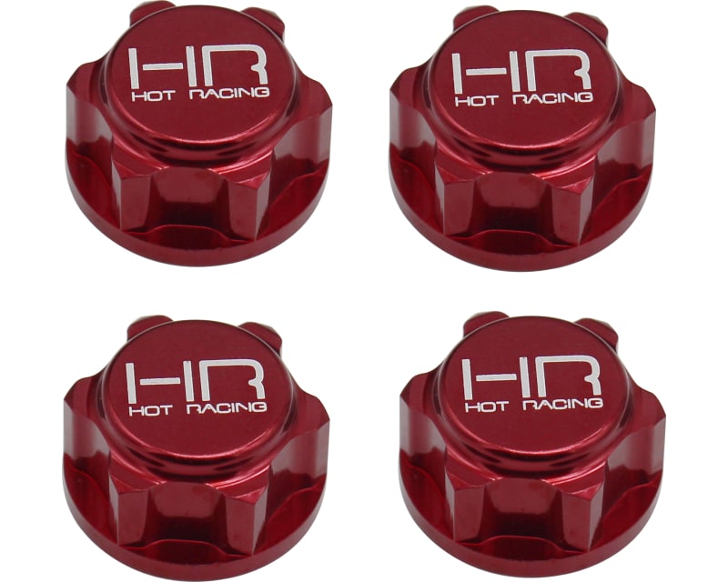 Red Aluminum 17mm Dirt Shield Wheel Nuts E-Revo 2.0