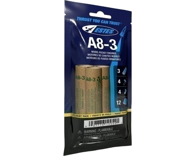 Tap to zoom A8-3 Model Rocket Engine Fp Flight Pack