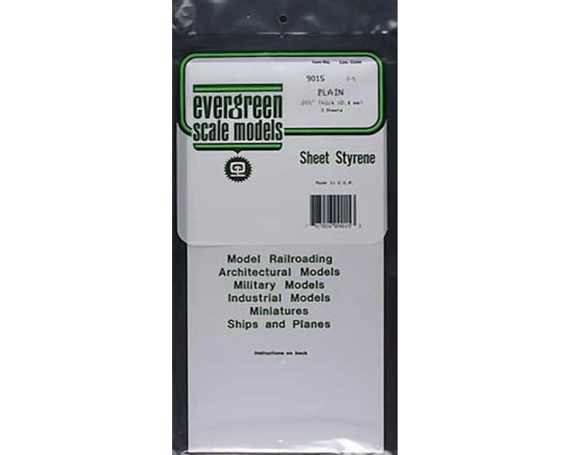 White Sheet .015 x 6 x 12 (3)