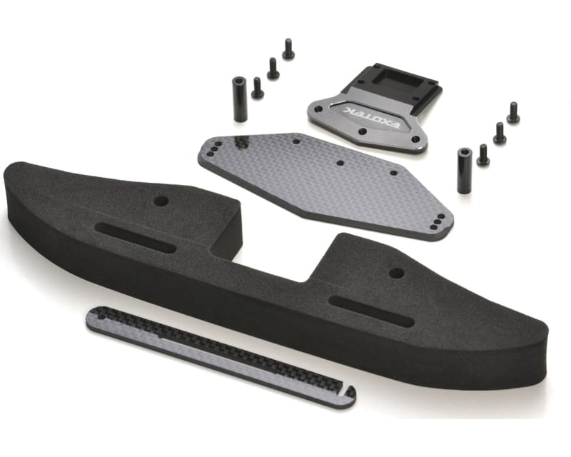 22s Drag Front Bumper Set Aluminum Cf & Foam with Gnss Slot