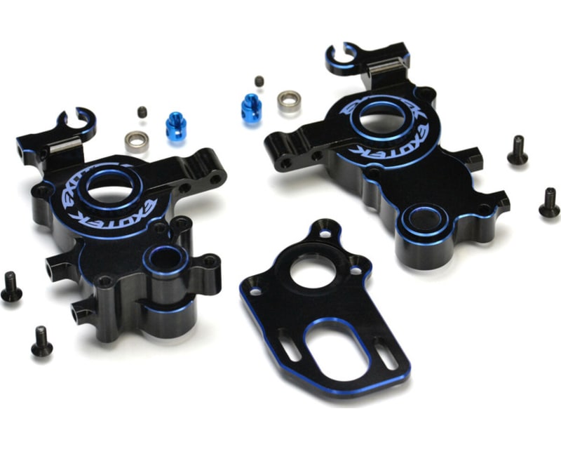 B6 Aluminum Drag Gear Box Set with Motor Plate and Sway Bar Moun