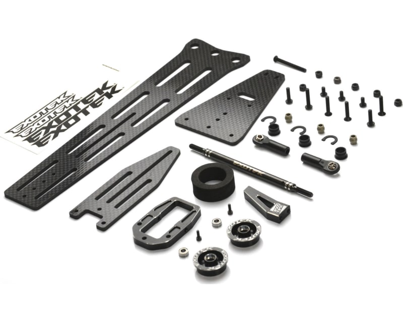 22 5.0 Pro Wheelie Bar Set 3mm Cf with Single Wheel Style