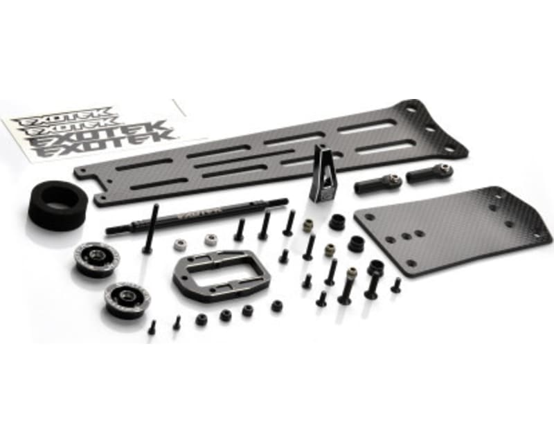 Drag Slash Pro Wheelie Bar Set 3mm Cf with Single Wheel Style