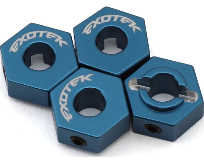 Team Associated Mt10/Pro4 SC10 Hd Aluminum Wheel Hexes (Blue) (4