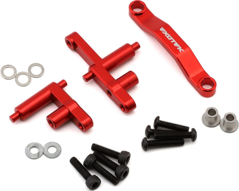 Tap to zoom Arrma Grom/Losi Nascar Hd Aluminum Steering Bellcrank Set (Red)
