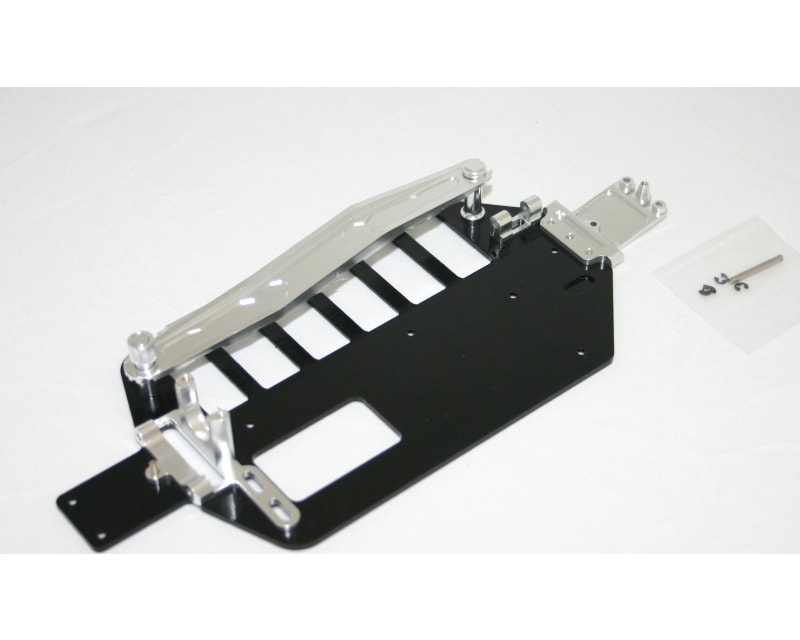discontinued Black Silver Fiber Chassis Set RC18